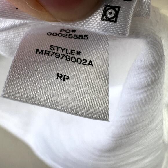 Vince 100% Cotton Long Sleeve Pocket Crew T-Shirt Optic White Men's LARGE - Picture 7 of 8